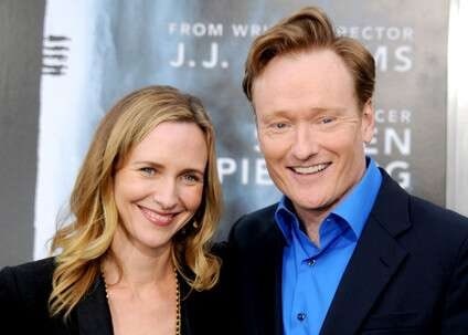 Liza Powel O'Brien with her husband Conan O'Brien.